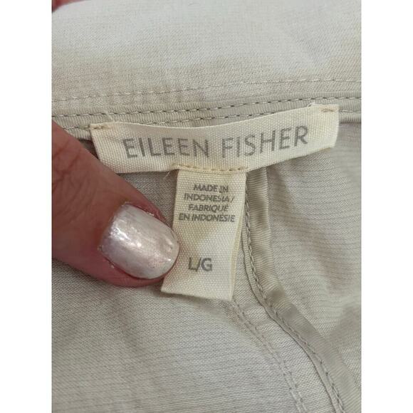 Eileen Fisher cream organic cotton Jacket, large, utilitarian, casual, layering - Picture 5 of 6